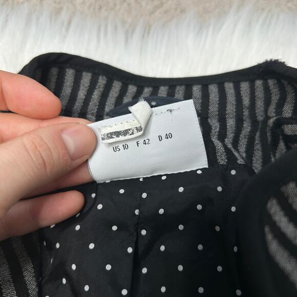 AKRIS PUNTO Wool Blazer Womens Size 10 Striped Professional Work Career Corpcore - Picture 8 of 10